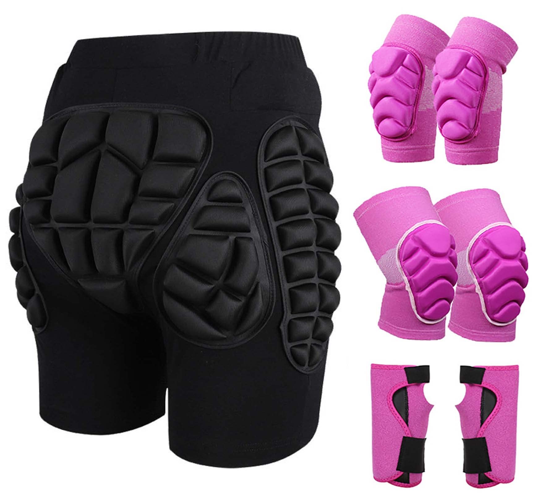 Adultes/Enfants Shorts De Protection De La Hanche Compression 3D Pantalon Rembourré De Protection Pour Skater Snowboarder Ski Patinage Sur Glace (Color : D2, Size : S)