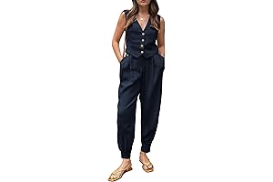 Best Cotton Two Piece Sets for Women - V Neck Trend