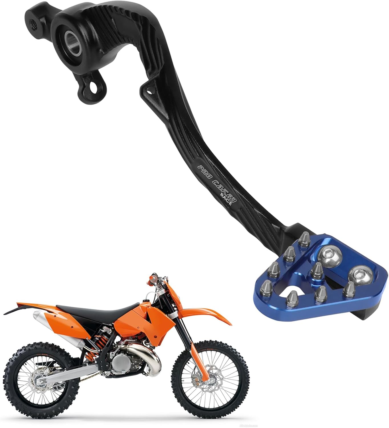 PRO CAKEN CNC Motorcycle Rear Foot Brake Pedal Lever Unfolding 7075 Aluminum Alloy Forged for 250SX 250 300EXC HARDENDURO CKD SIXDAYS TC250 TE250 TX300 Dirt Bike