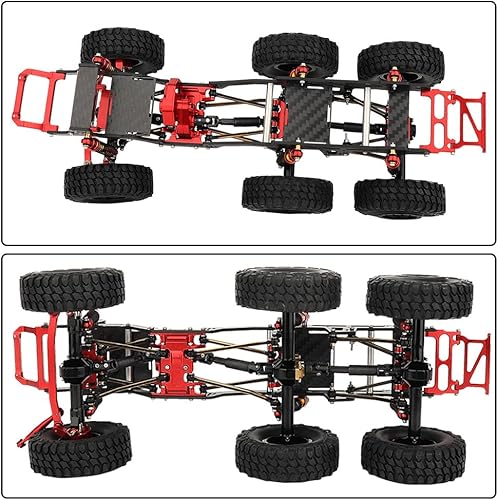 Miniatura 9 de Marco de coche de fibra de carbono LCG Chasis con ejes metálicos Llantas de rueda 124 Chasis de gravedad de centro bajo Kit de reacondicionamiento