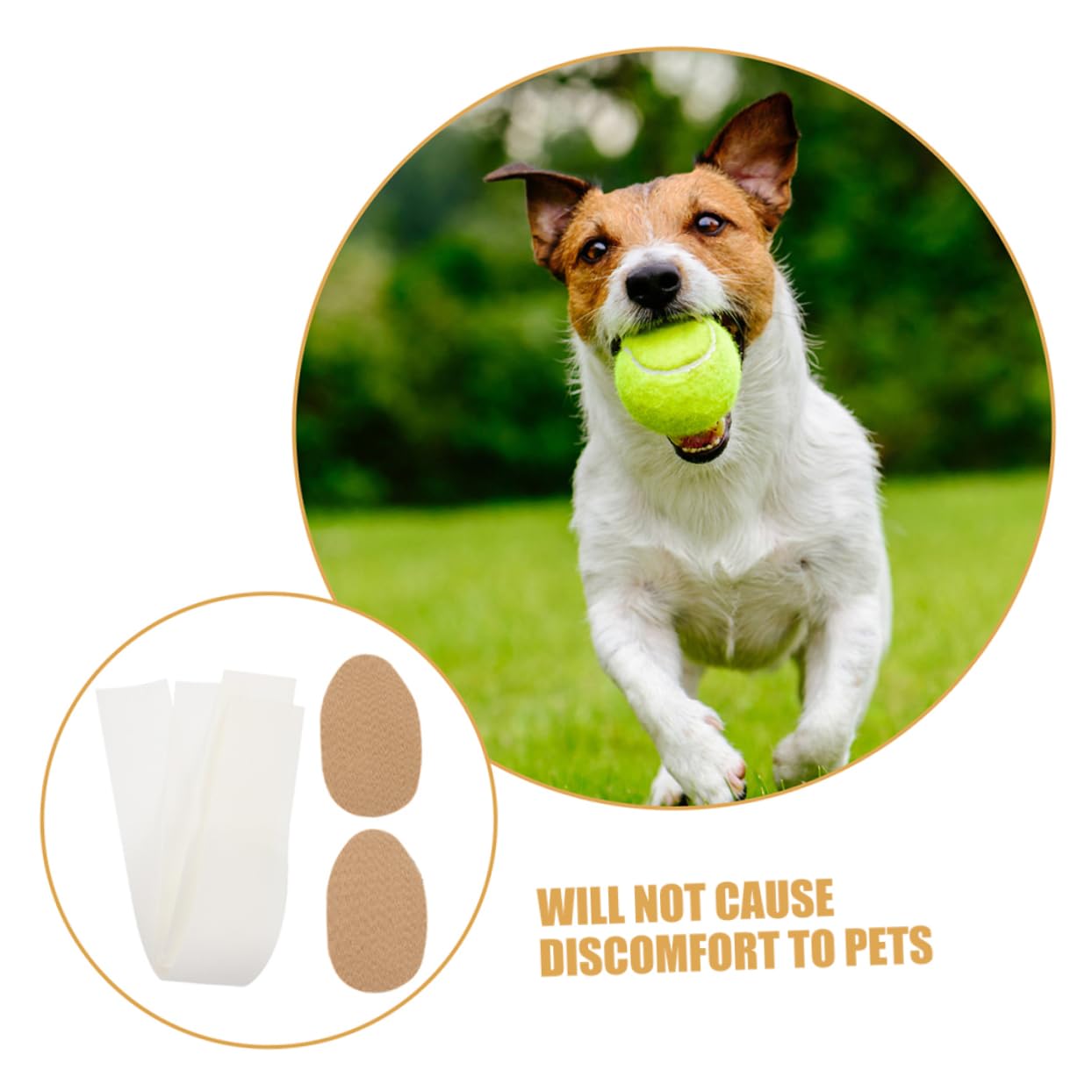 YARNOW 10 Paires Autocollants pour Oreilles De Chien Outil pour Relever Les Oreilles De Chien Kit De Positionnement d'oreille De Chiot Correction des Oreilles du Chien Tissu Non Tissé