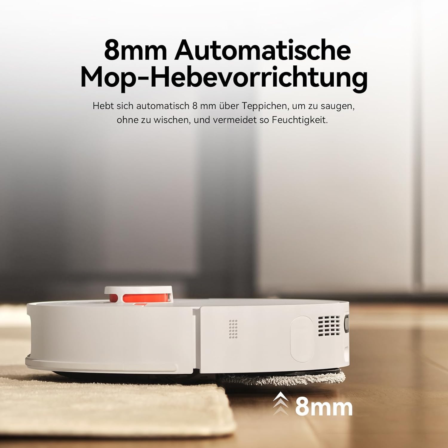 JONR T5 Pro 8150 Pa Robot Vacuum Cleaner - automatyczny odkurzacz, bezprzewodowy robot odkurzający, robot odkurzający sierść dla zwierząt z mope, suszenie na gorącym powietrzu, szczotka zapobiegająca