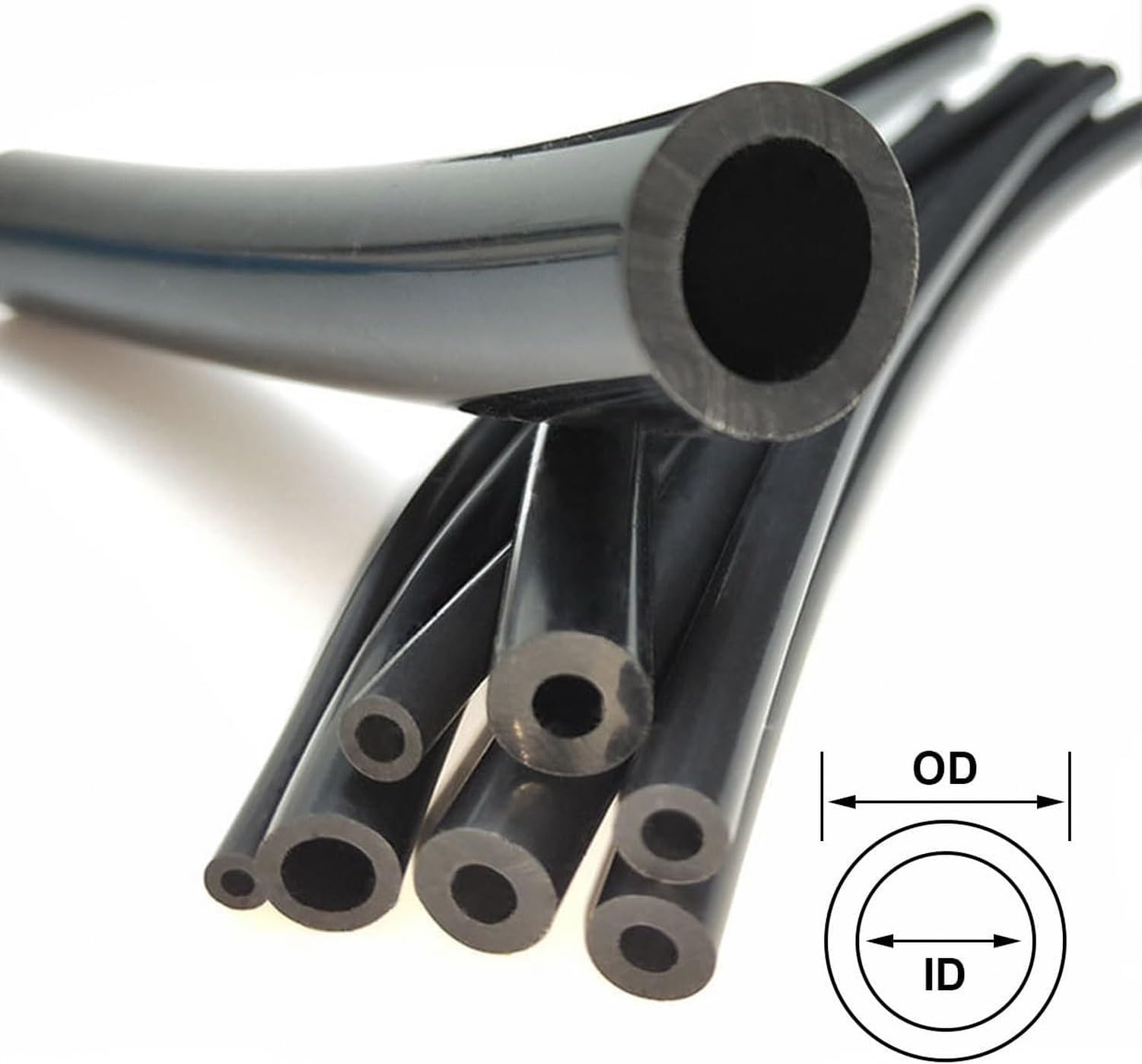 Silikonschlauch schwarz flexibel, 10 Millionen, Id 6mm od 12mm