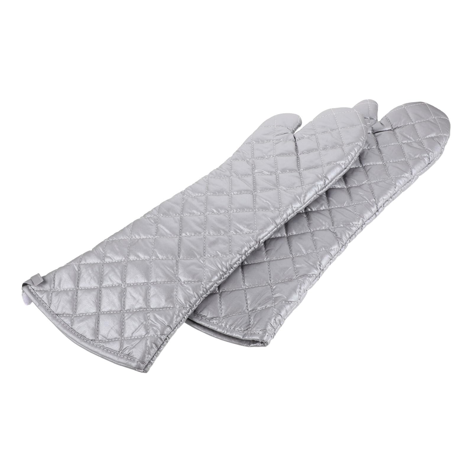 Guanti da Forno Resistenti al Calore 1 Paio in Cotone | Argento, Texture Antiscivolo, per Cottura e Microonde, Protezione ad Alta Temperatura e Durata