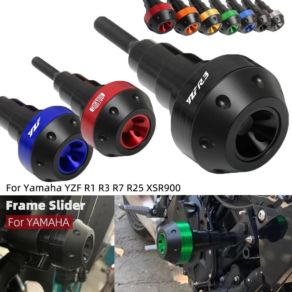 R1 R3 suwak ramy zderzaka, ochrona przed wypadkiem, piłka Drop Ball, kompatybilny z XSR700 YZF R1 R3, zabezpieczenie przed upadkiem motocykla, Crash Pad (YZF R3 Gold)