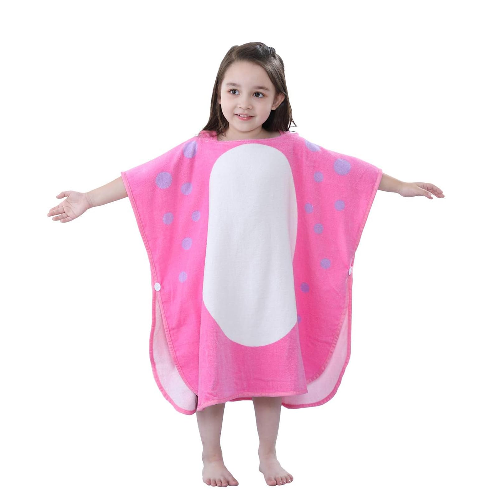 Toalla de baño para niños LOLANTA con capucha de dinosaurio para niños, toalla de playa, poncho de natación, suave, 100% algodón