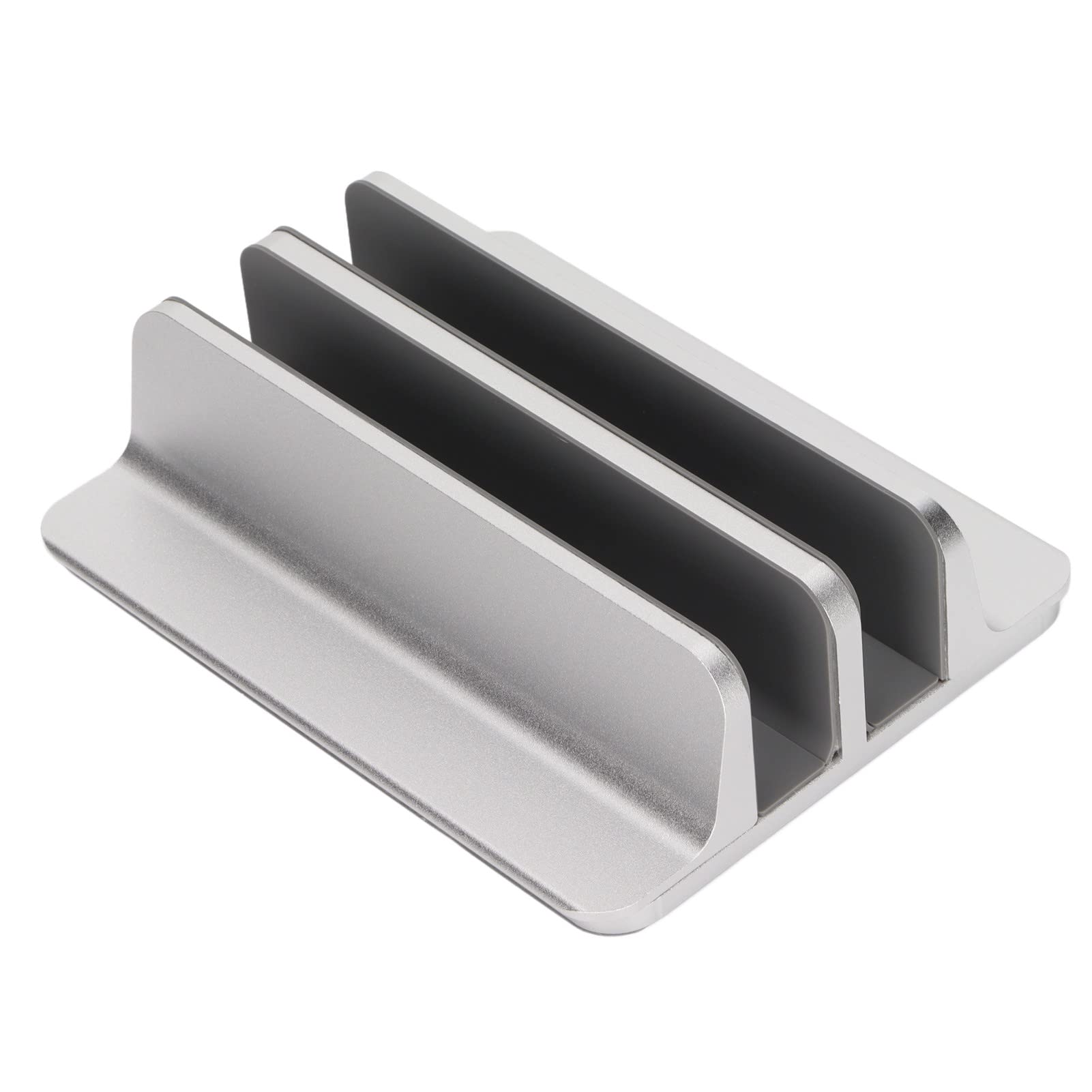 Supporto per laptop verticale 2 slot in alluminio supporto per laptop regolabile per tablet desktop per ufficio