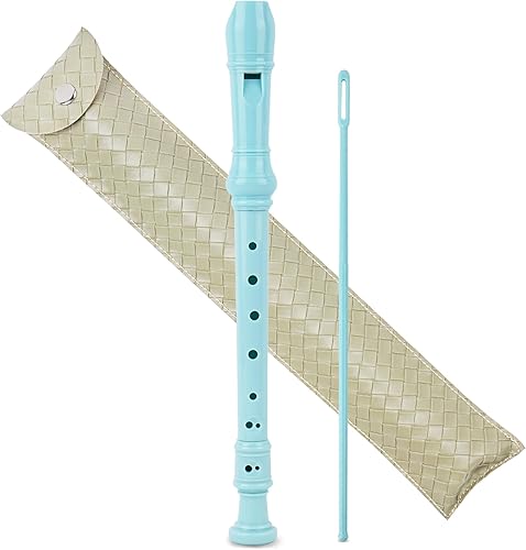 Miniatura 185 de Flauta para principiantes, niños y adultos, 8 agujeros, soprano, con varilla de limpieza y funda de cuero para estudiantes, entretenimiento en casa