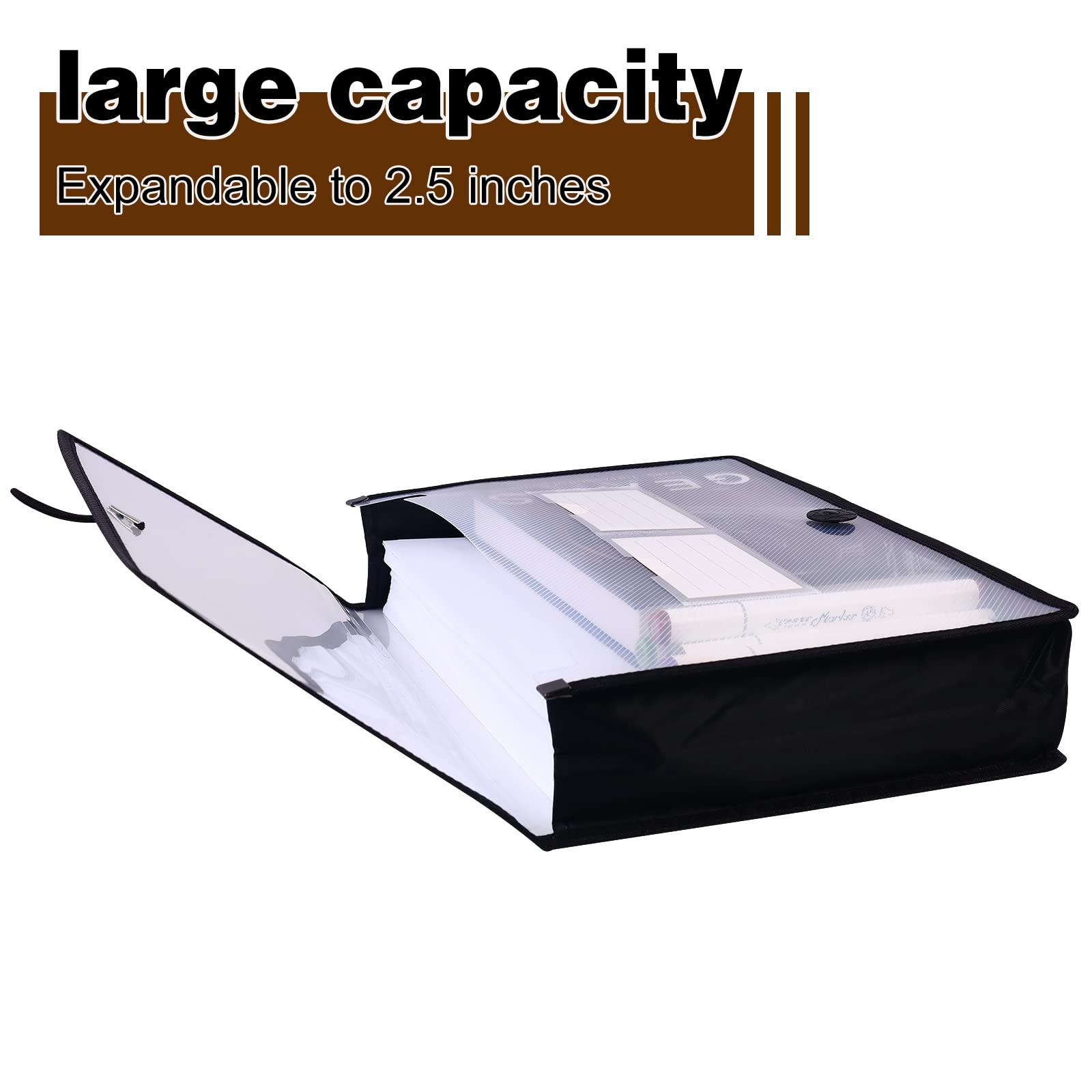 Poly File Capacity Accordion Folder VANRA Expanding Poly File Jacket Filing Envelope File ...