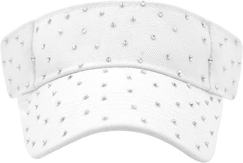 Miniatura 5 de Gorras de béisbol con diamantes de imitación, visera brillante, sombrero de cola de caballo ajustable, parte superior abierta, sombreros de sol para