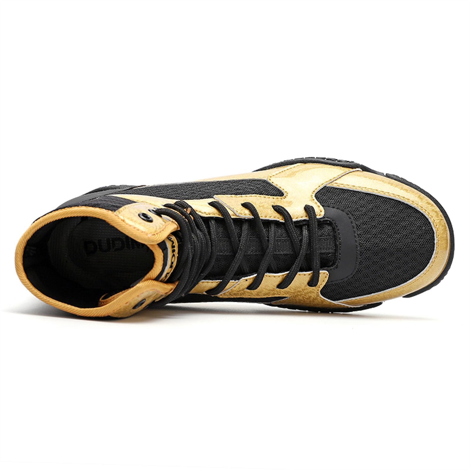 Zapatos De Boxeo para Entrenamiento Y Competición, Calzado Ligero para Lucha Libre para Hombres Y Mujeres, Transpirables, Botas De Combate De Caña Alta,Negro,45 EU