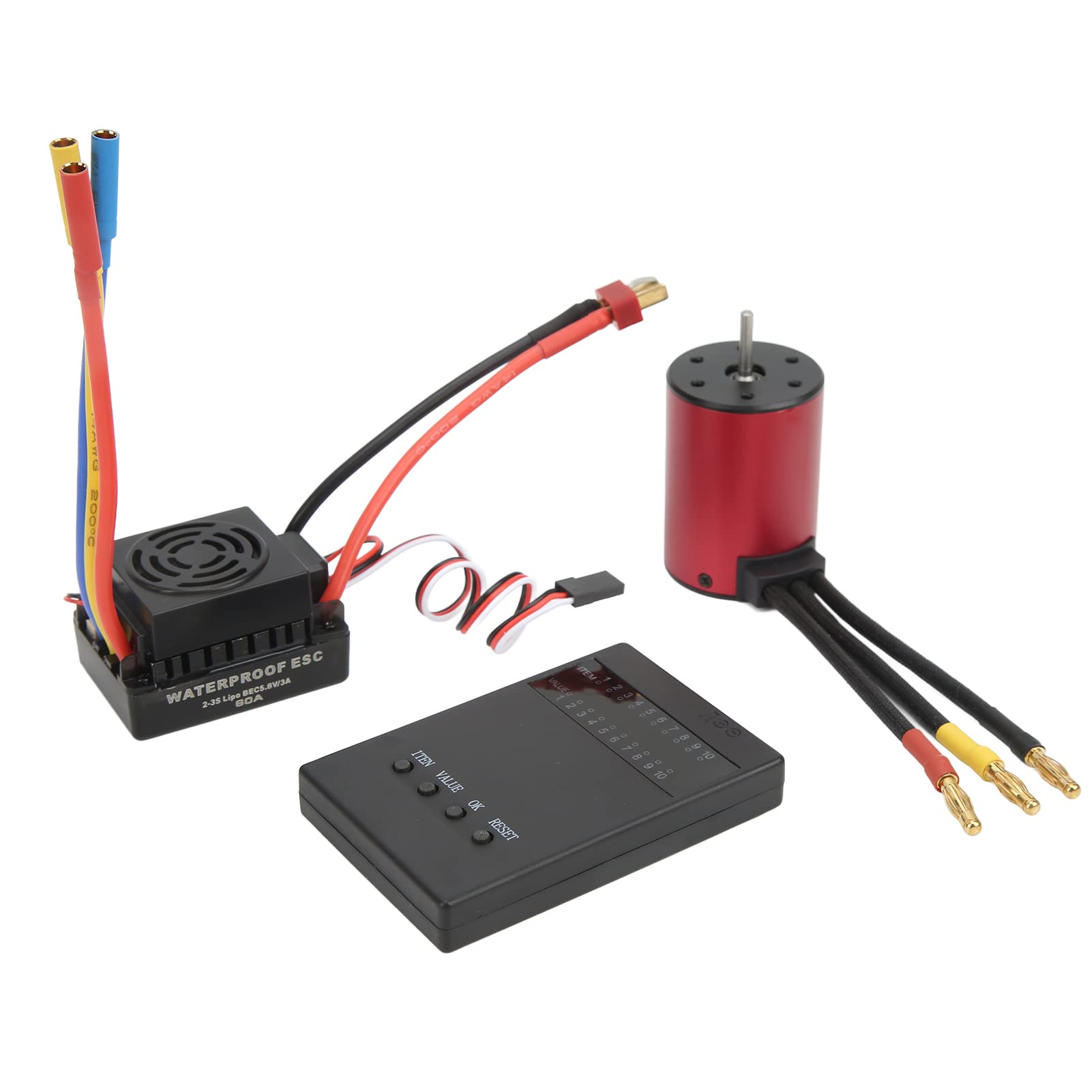 Changor S3650 3100KV Bezszczotkowy Silnik Wodoodporny + 60A Bezszczotkowy Zestaw ESC do Samochodu 1/10 RC - Wysokowydajny Stop Aluminium