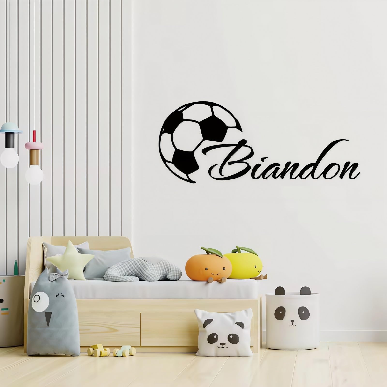 Personalized Football Decal, Removable Vinyl Wall Sticker, Custom Name Mural Wall Stickers, Home Room/Bedroom/Nursery Decor(XL)