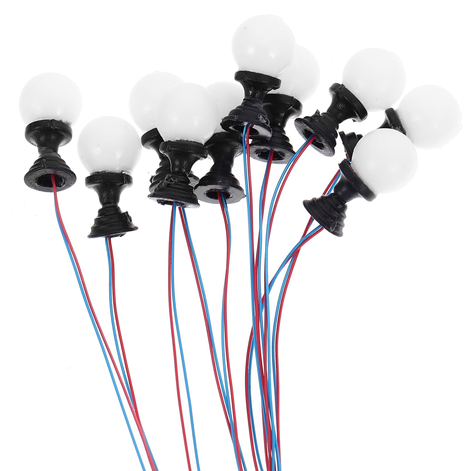 POPETPOP 10pcs Miniature Sand Table Lamp Post Model Glowing Lawn Light for House and Landscape Decor Pillar Lights for Sand Table Decorations