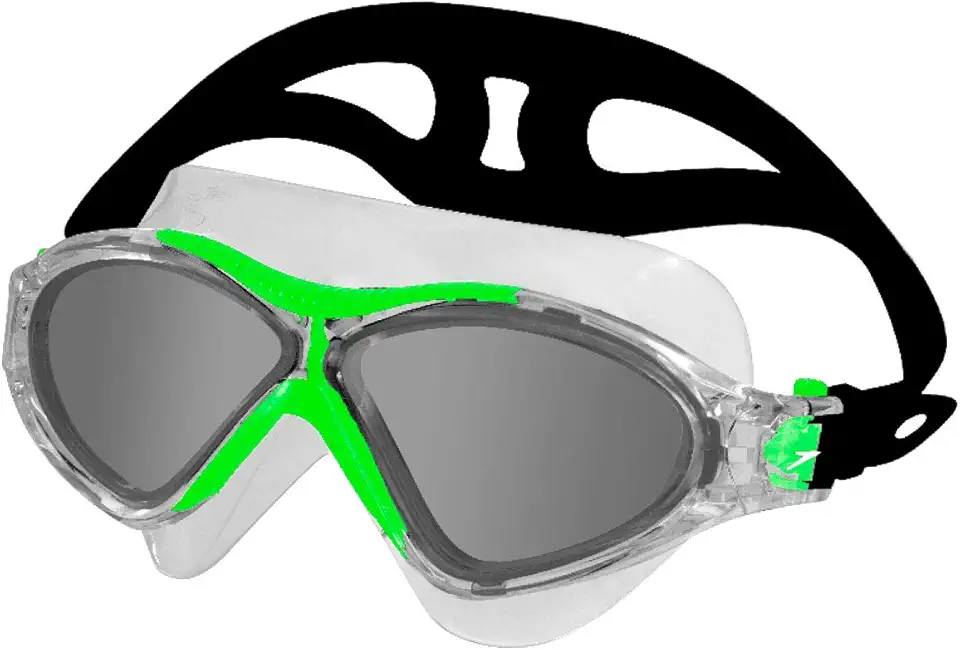 Óculos de Natação Tipo Máscara, Speedo, Omega, Proteção UV e Antifog, SoftFrame, Vedação G