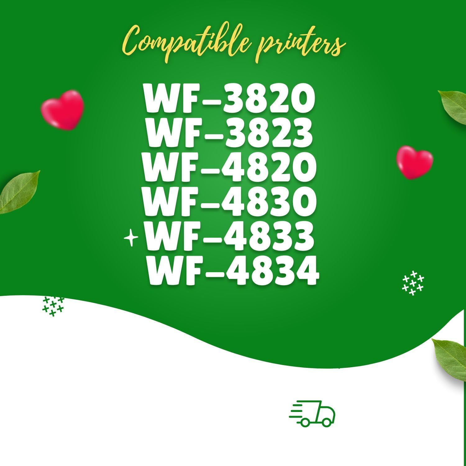 for 822XL Remanufactured for Epson 822XL Ink cartridges Combo Pack 8 Pack for 822 T822 XL for Workforce Pro WF-3820 WF-3823 WF-4820 WF-4830 WF-4833 WF-4834 2 Black 2 Cyan 2 Magenta 2 Yellow