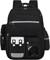 Mochila Escolar Infantil Masculina Impermeável 45cm – Leve, Ergonômica, Resistente, com Vários Compartimentos e Faixa Refletiva para Meninos e Meninas