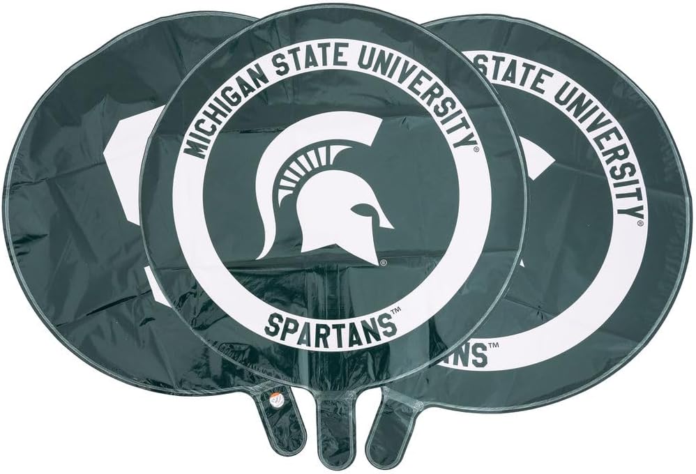 Desert Cactus Michigan State University Foil Balloons Mylar Spartans MSU 3 Pack - 18 Inch Round Party Tablecloth Decoration for Tailgates, Graduation, Party and Game Day Tablecloth Decoration