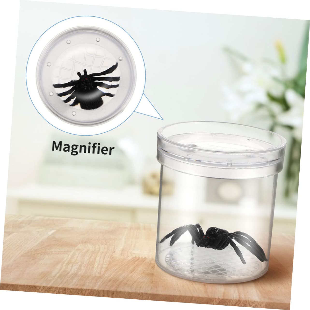 Hemobllo Portable Insect Observation Cup Magnifying Lens Multi-Function Critter Breeding Box for Boys and Girls and Nature Exploration 15-Piece Set