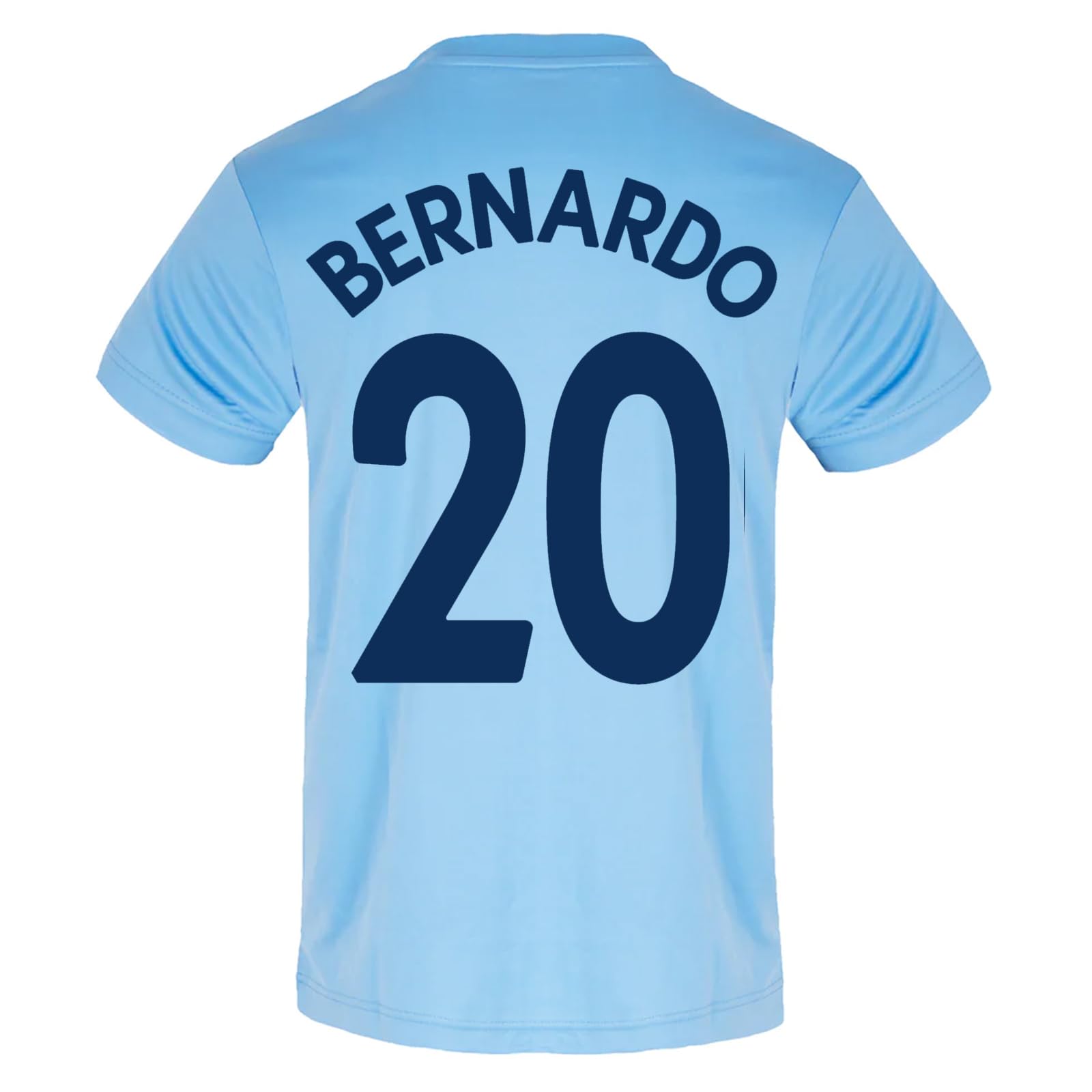Manchester City F.C. Mens Bernardo 20 Poly T-Shirt Sky Blue Medium