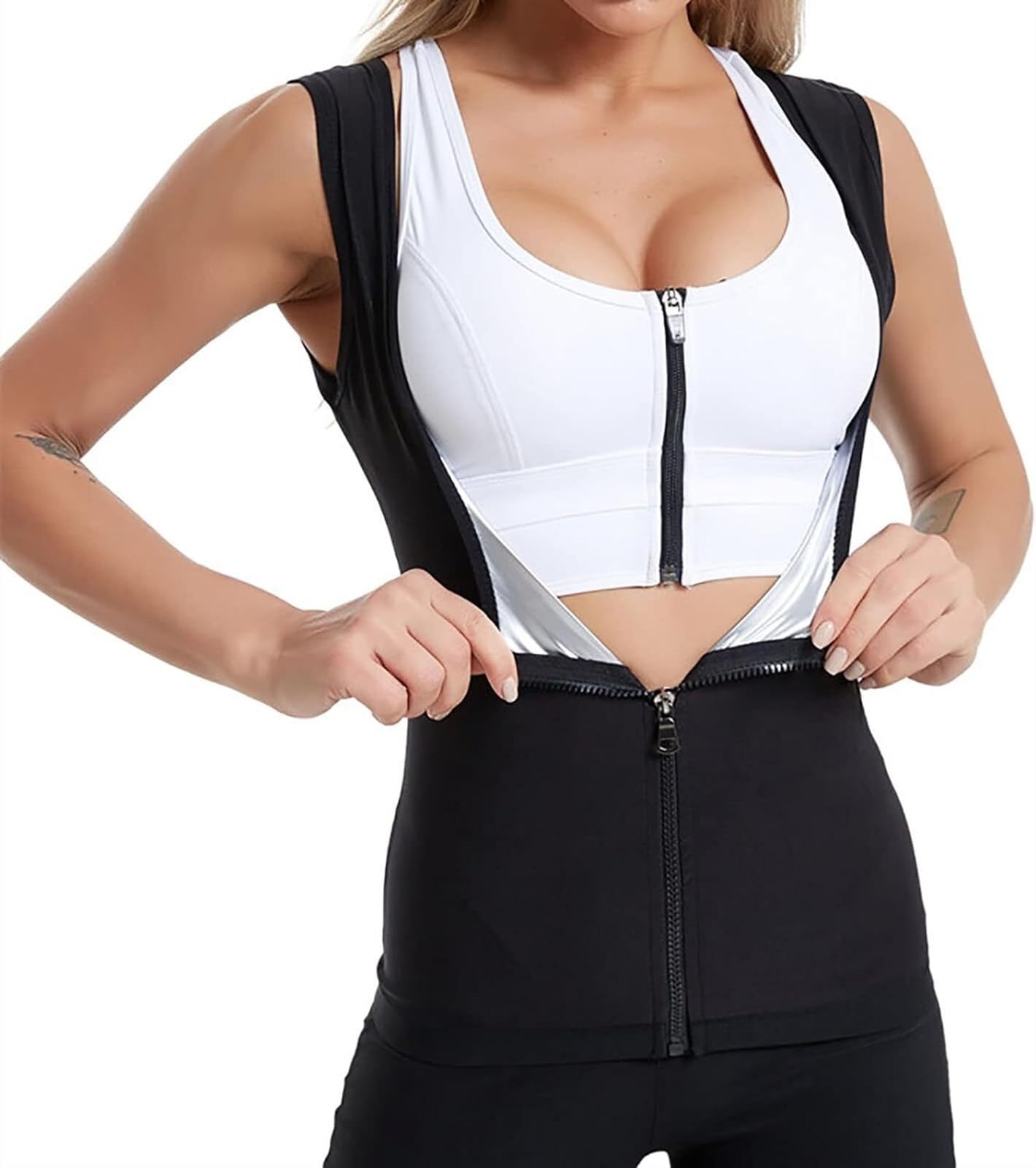 Damska koszula do sauny kamizelka modelująca sylwetkę trening sportowa koszulka modelująca sylwetkę sauna tank top pot kamizelka wyszczuplająca strój do sauny