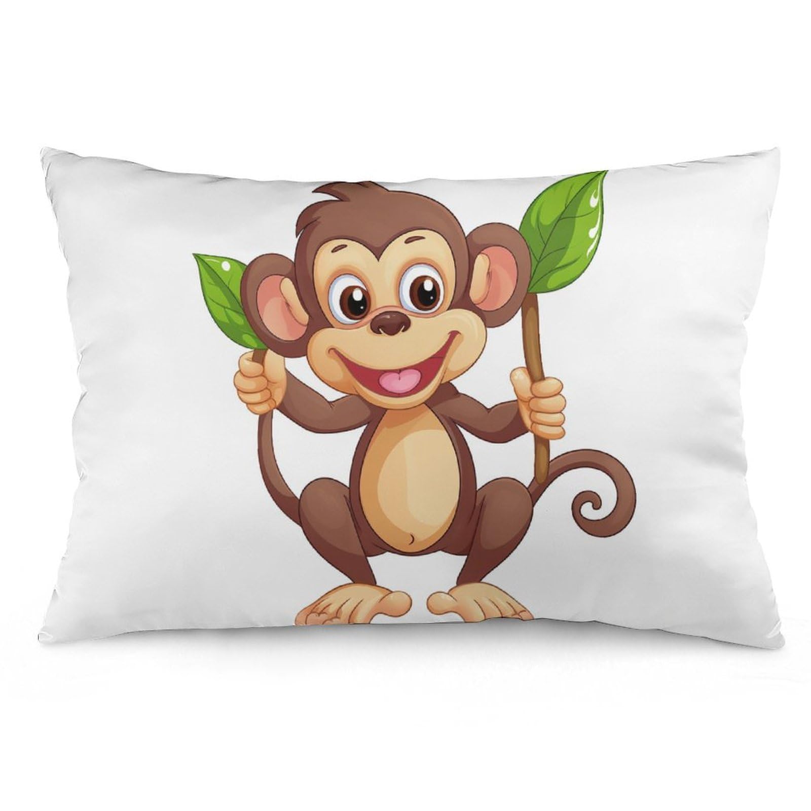 NTVOWPZO 2 Pack Decoration Throw Pillow Covers 12 "x20 Pillowcases Covers Cartoon Monkey Pillowcases Modern Farmhouse Home Decor Sofa Cushions Covers for Couch Bed Living Room