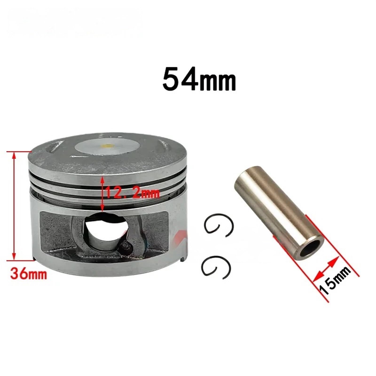 Amazon.com: IVYARD Motorcycle 54mm Piston 15mm Pin Ring Set for