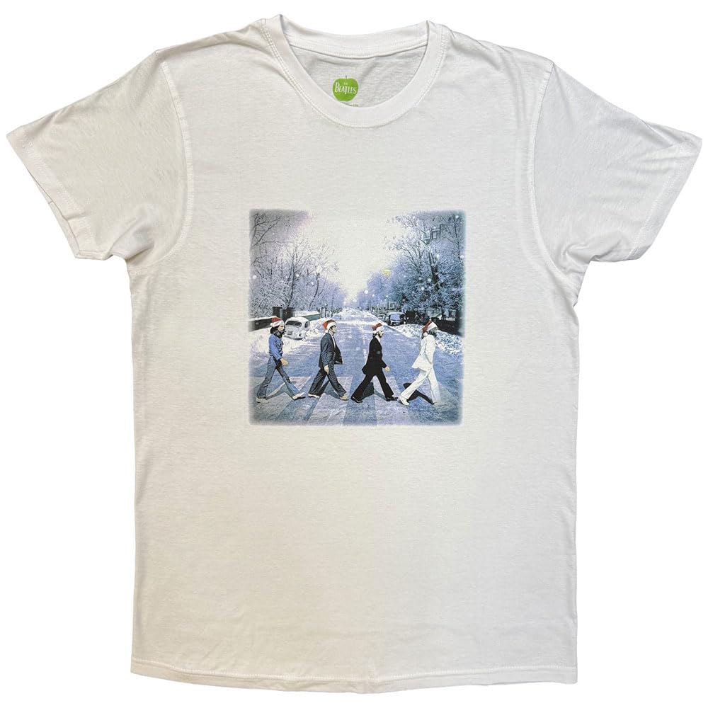 Beatles Abbey Christmas T-Shirt XL White Cotton