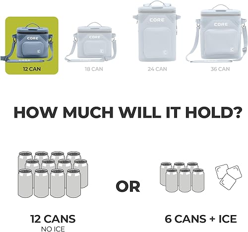 Miniatura 4 de CORE Hielera suave magnética a prueba de fugas con cremallera impermeable  Bolsa aislada portátil  El mejor enfriador suave para alimentos y bebidas