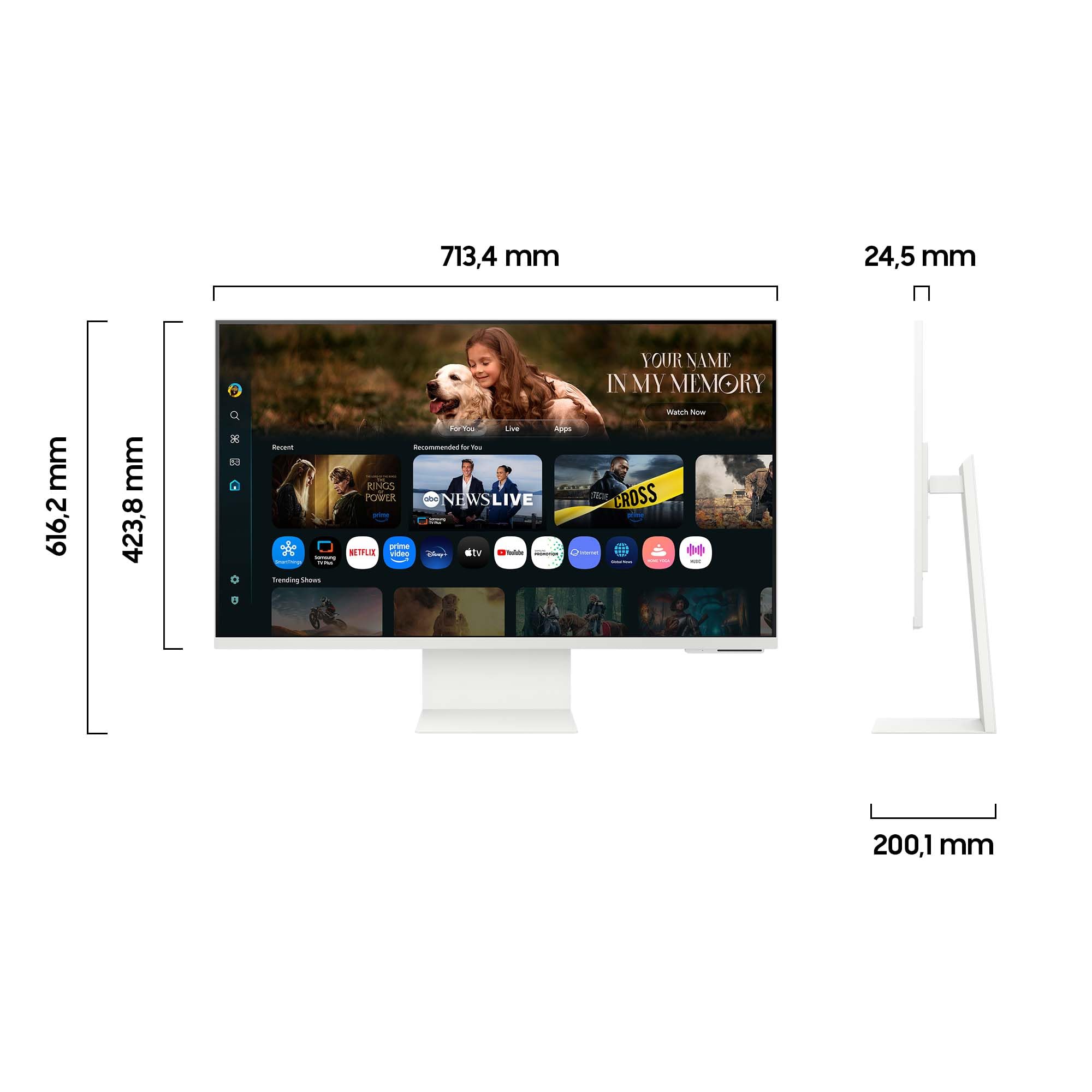 Samsung M80F 32 Zoll 4K Smart AI Monitor, VA-Panel, 3840 x 2160, 60Hz, 4ms (G/G), Kamera, Speaker, Gaming Hub, 4K Upscaling, Sprachsteuerung, Smart TV-Apps & AI Features, HDR10+, USB-C, LS32FM801UUXEN