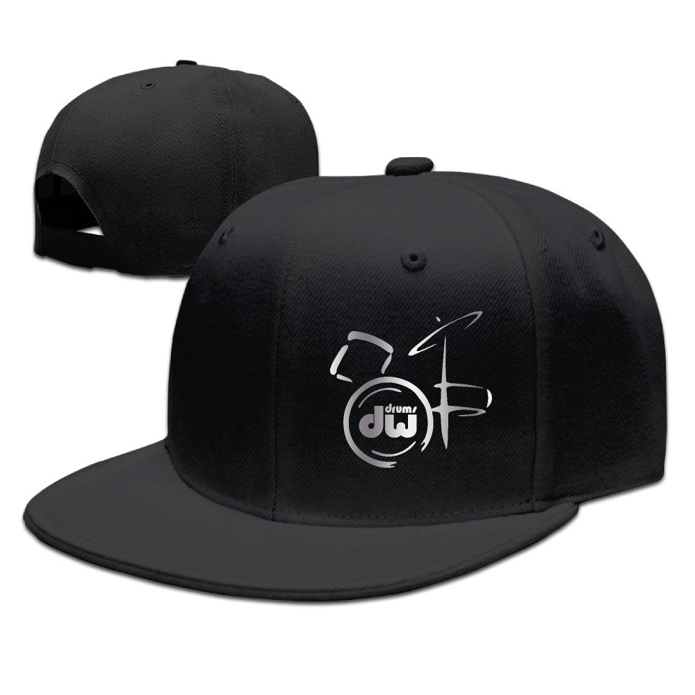 Dw Drum Music Logo Platinum Style Baseball Snapback Cap Black