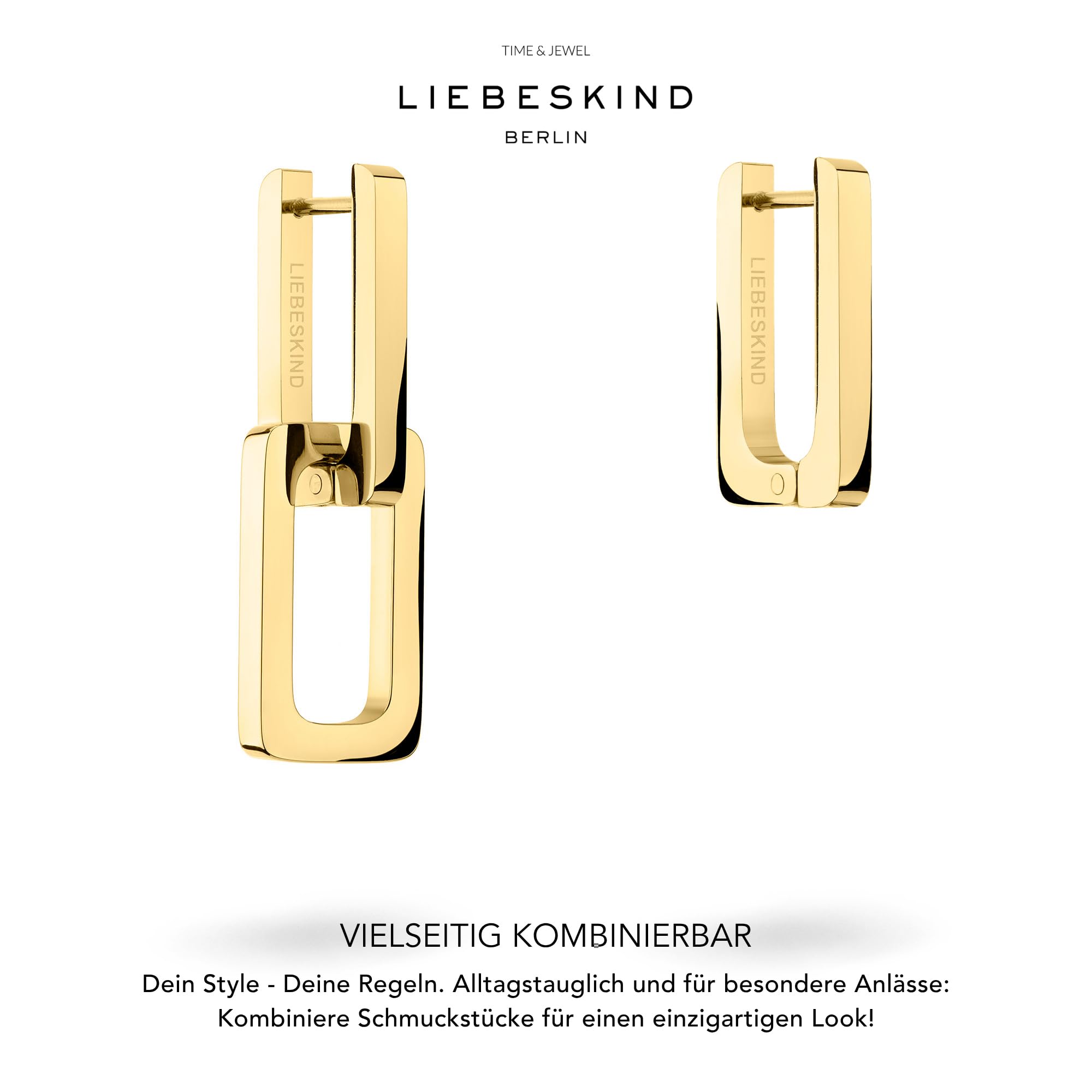 LIEBESKIND BERLIN Damen Schmuck – Eine tolle Kollektion aus Ohrringen, Ketten und Armbändern mit coolen Link-Chain Details aus Edelstahl - Moderne, alltagstaugliche Styles