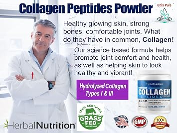 Ultra Pure Collagen Peptides Powder Hydrolyzed Proteins are Vital Proteins for Skin Hair Nails and Joint Health, Keto, Paleo Friendly, Non-GMO, Gluten Free, 25, 20mg Servings, 1 Container