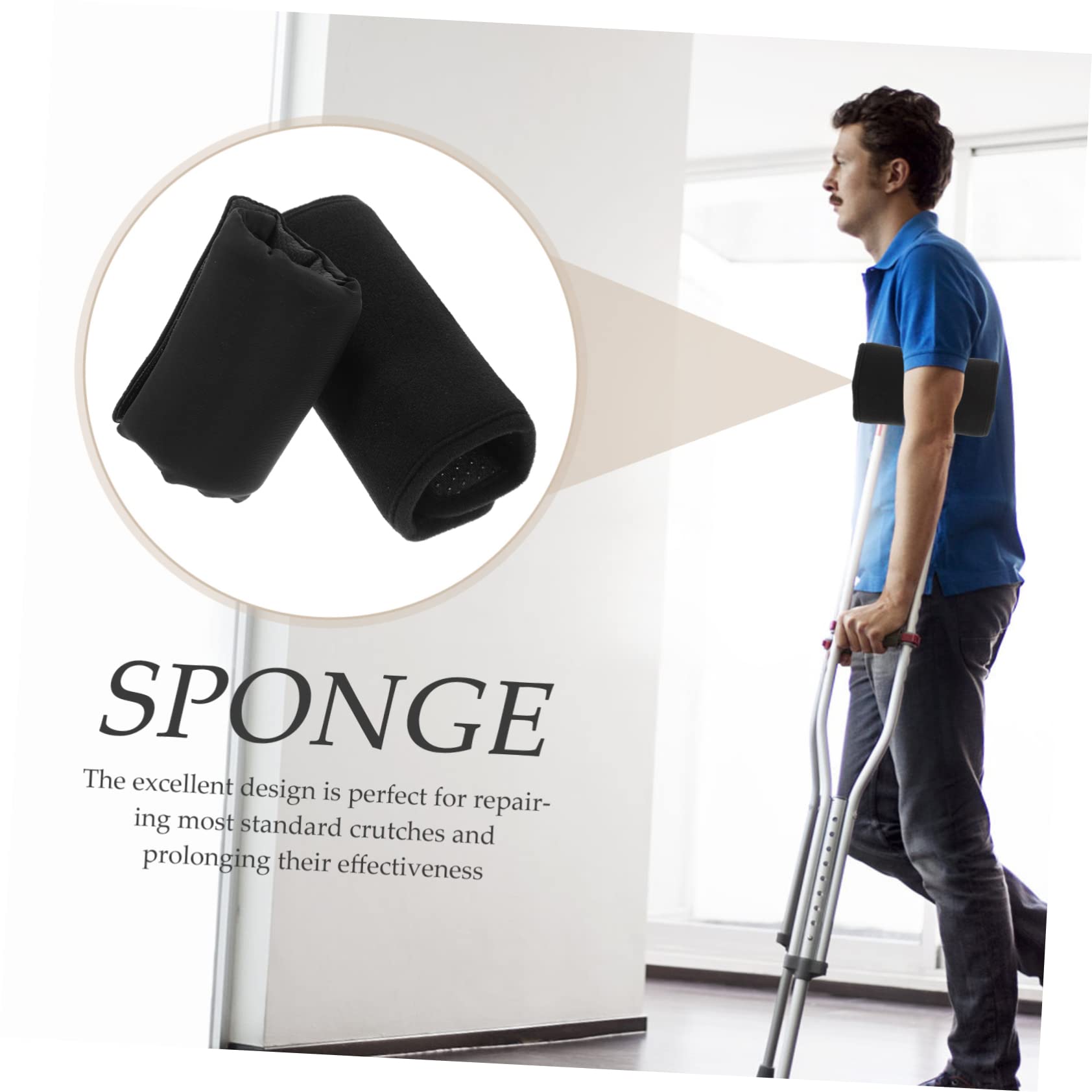 Beaupretty 3juegos Almohadillas Para Muletas Cojín Para Axilas y Empuñadura De Crutch y Cómodo Para Accesorio Práctico y De Limpiar