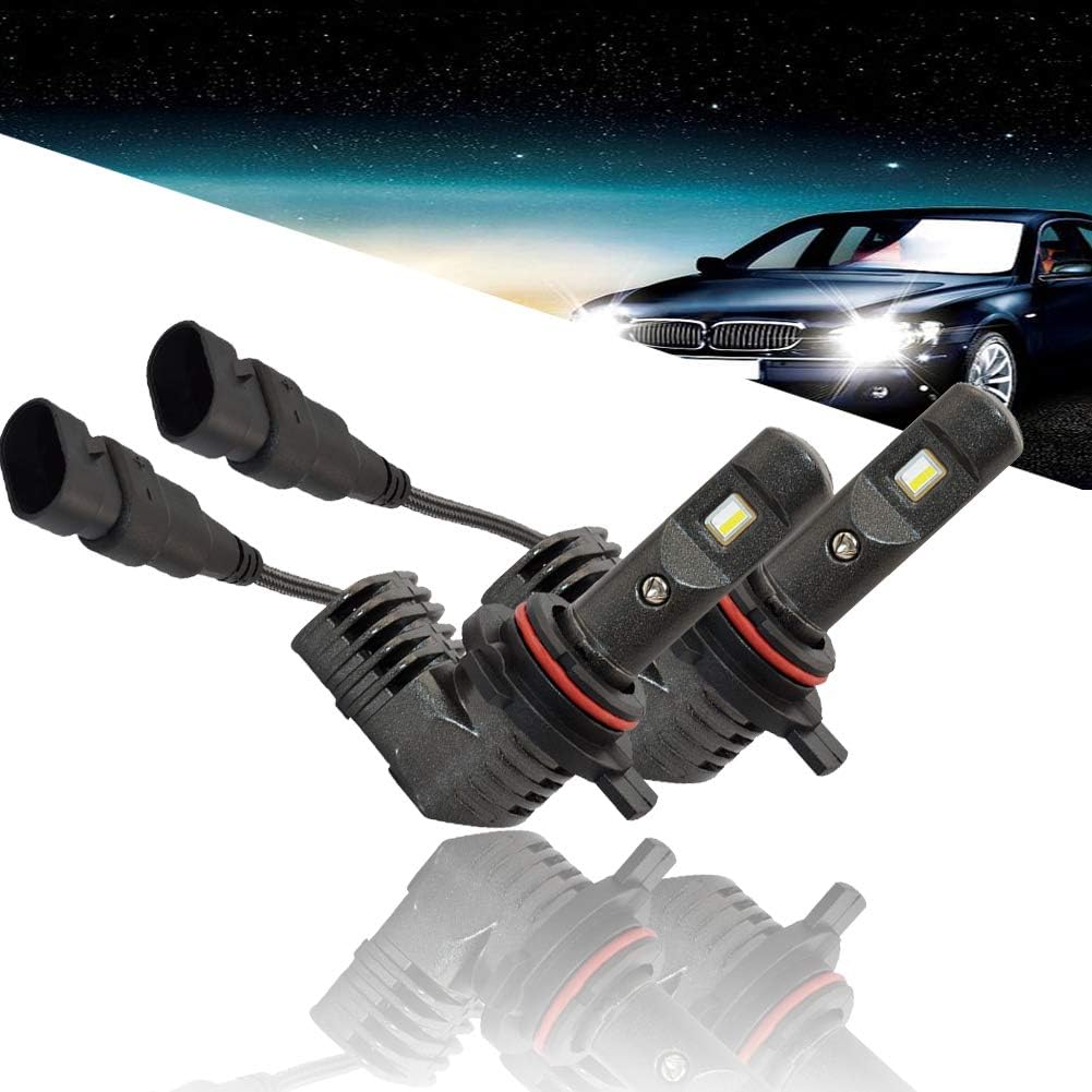 Ruiandsion 2pcs 9012 LED Headlight Bulb 3200LM Extremely Bright 6500K White 9-32V High/Low Beam HIR2 LED Headlamp All-in-One Conversion Kit for Headlight Fog Lights