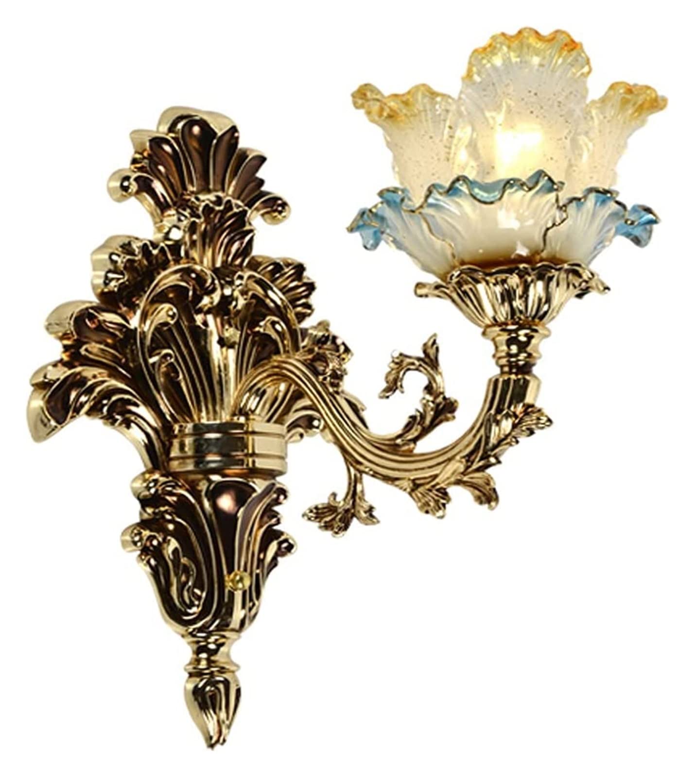 ZTCHSENZT Wall Lamp Light French Style Light Luxury Living Room Bedroom Bedside Lamp Style Luxury TV Background Wall Light,Gold