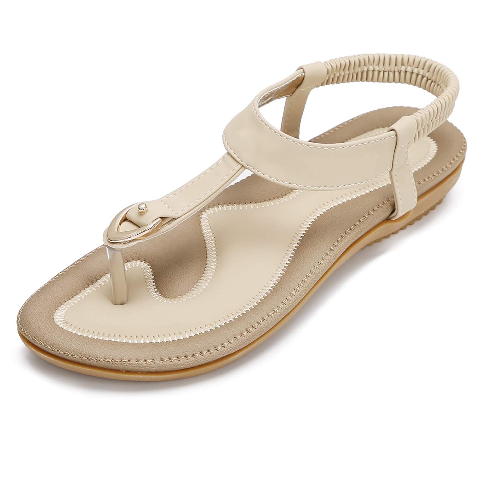 ZOEREA Sandalias Mujer Verano Planas Estilo Bohemia Zapatos de Dedo Casuales Playa Moda Sandalia Chanclas Romanas de Damas