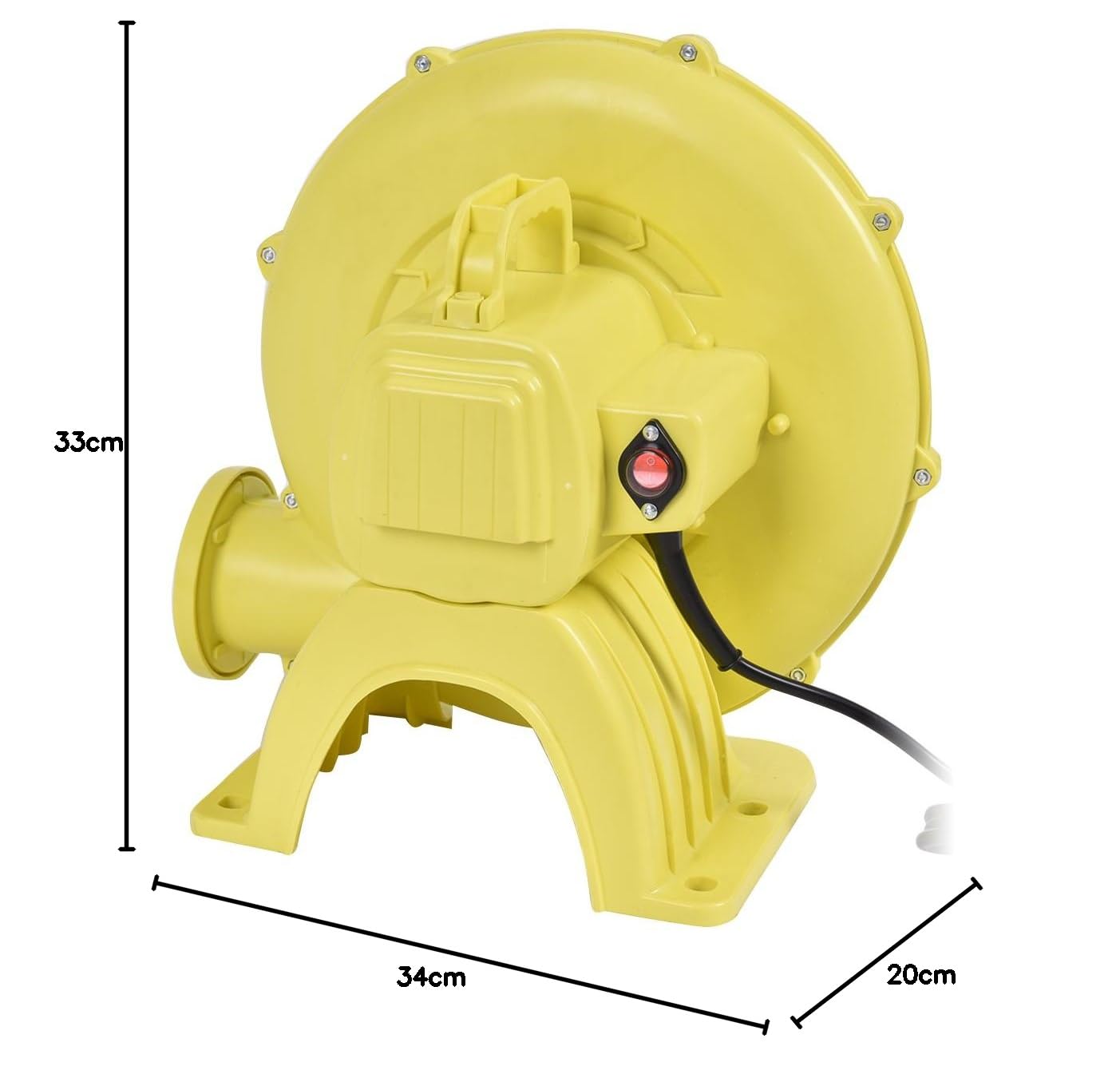 RELAX4LIFE Ventilatore Gonfiabile per Castello, Soffiatore Elettrico 350W-950W, con Cavo di Alimentazione, per Scivoli Acquatici, Giochi Gonfiabili Domestici e Commerciali