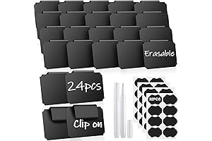 Easily Identify Your Pantry Contents with 24 Premium Clip-On Basket Labels