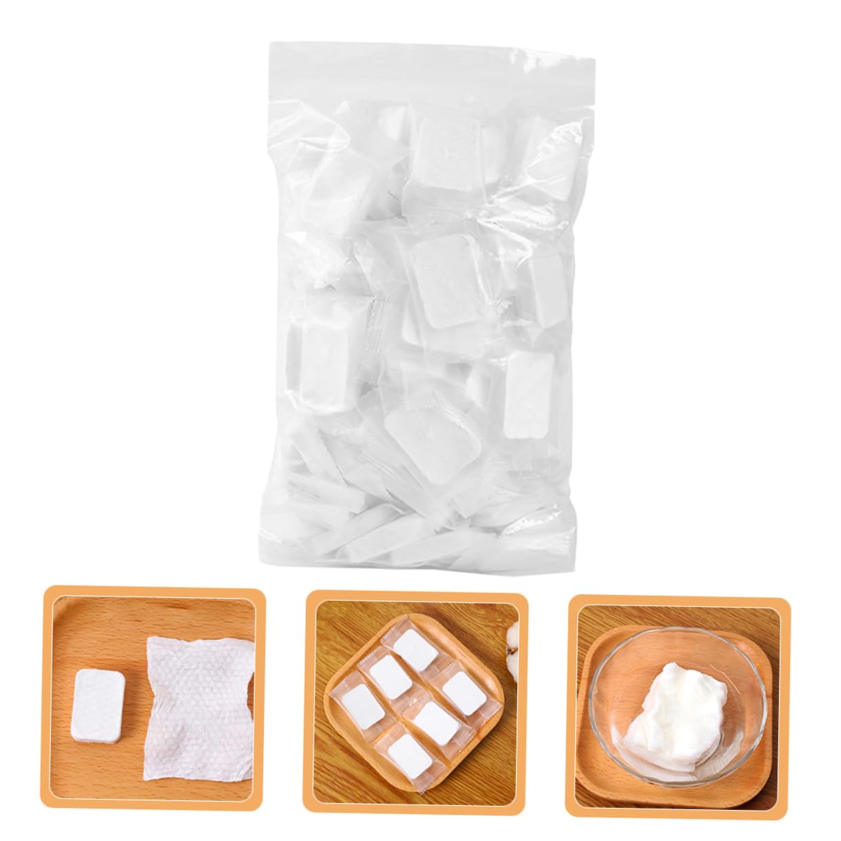 DOITOOL 1 Packung Wattepads reinigende Gesichtspeelingschwamm Vliesstoff Reinigungsschwämme Puderquaste Vlies-Pads Gesichtspads Gewebe Maske Münze reisen Reinigungswatte Weiß