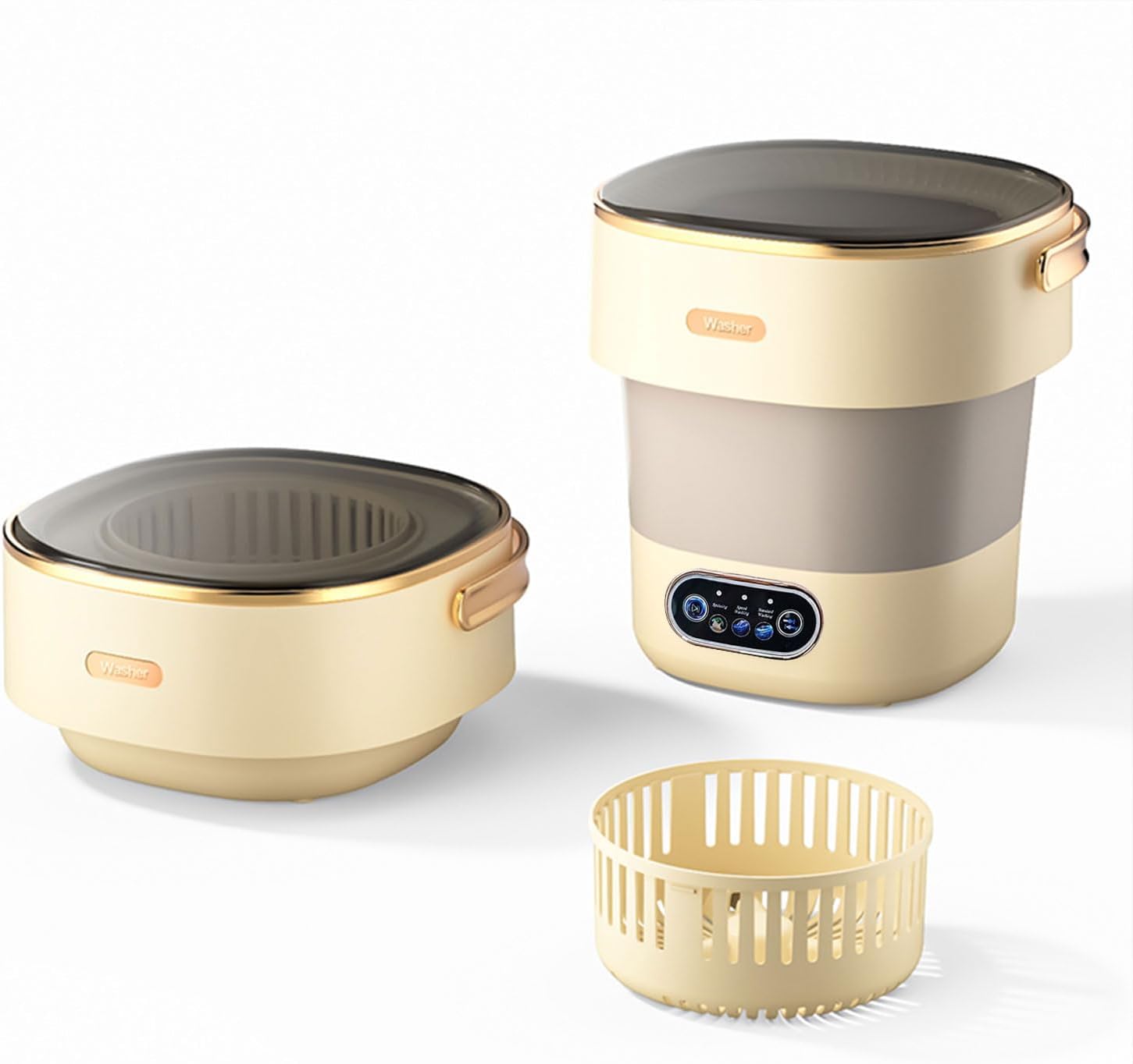 Portable Washing Machine – Foldable Mini Washing Machine 17L Compact Washer with Spin Dryer, Lightweight Design for Apartments, Dorms, Travel, RV – Ideal for Underwear, Baby Clothes, Socks