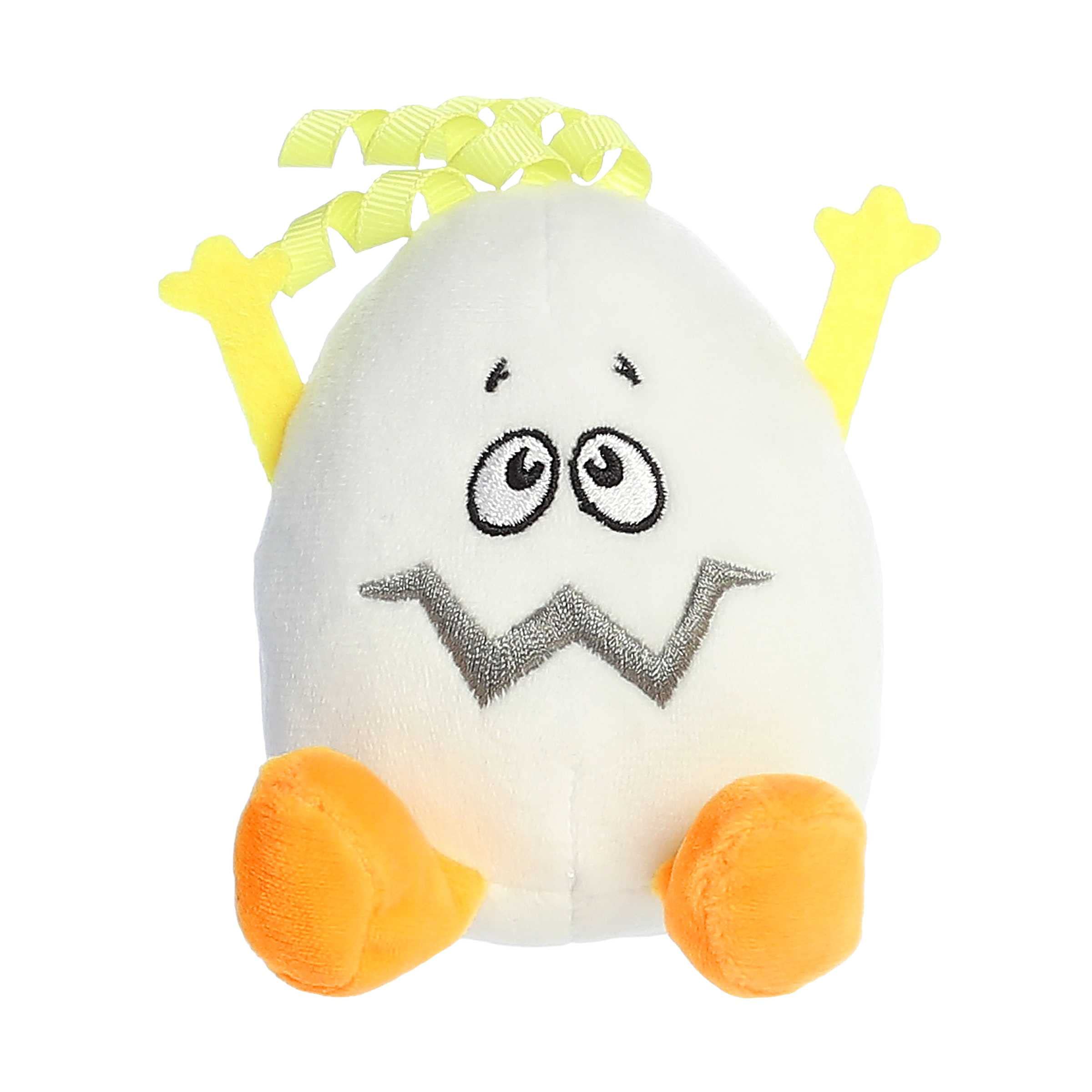 Aurora® Punny Eggspressions™ Scrambled Egg Stuffed Animal - Humorous Wordplay - Playful Expression - White 3.5 Inches