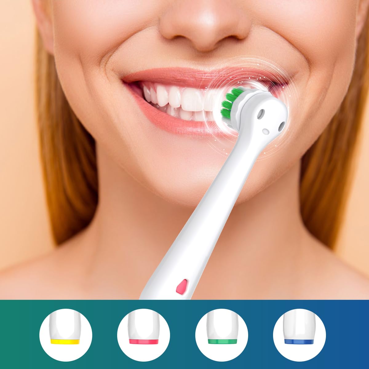 Cabezales de repuesto compatibles con Oral B Braun Pro 1000/500/Genius x cabezales de cepillo de dientes eléctricos, repuestos de precisión para cuidado sensible, 8 cabezales de cepillo compatibles