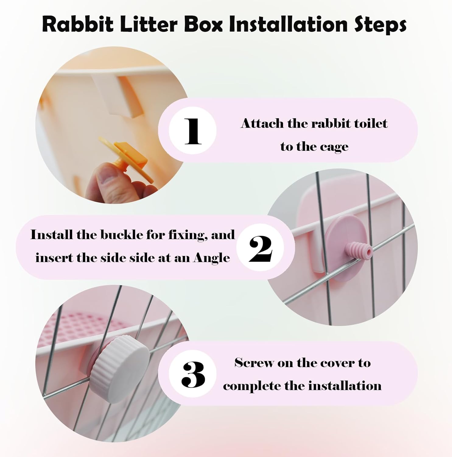 PINVNBY Rabbit Litter Box for Cage,Bunny Potty Box Corner Rabbits Litter Pan Trainer Toilet with Grate for Guinea Pig Hedgehog Chinchilla Ferret(Purple)