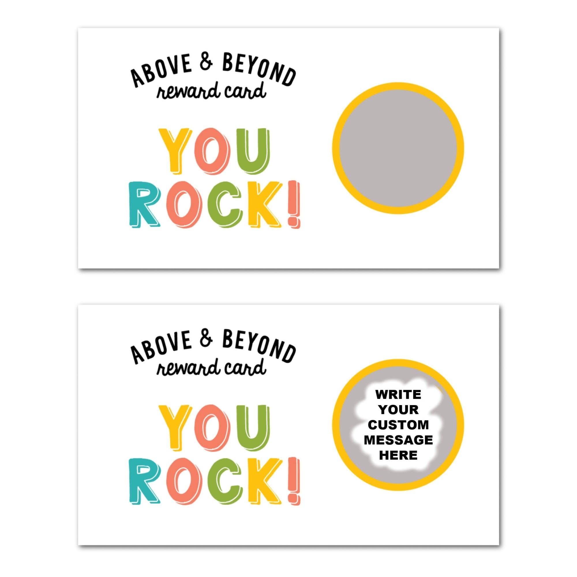 Above & Beyond Reward Cards for Kids (20-Pack) Scratch Off Cards with Scratch Off Stickers - Rewards to Motivate Your Kids