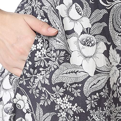 Image of CLOTH HAUS INDIA Floral Printed Shirt Collar Modal Kurti