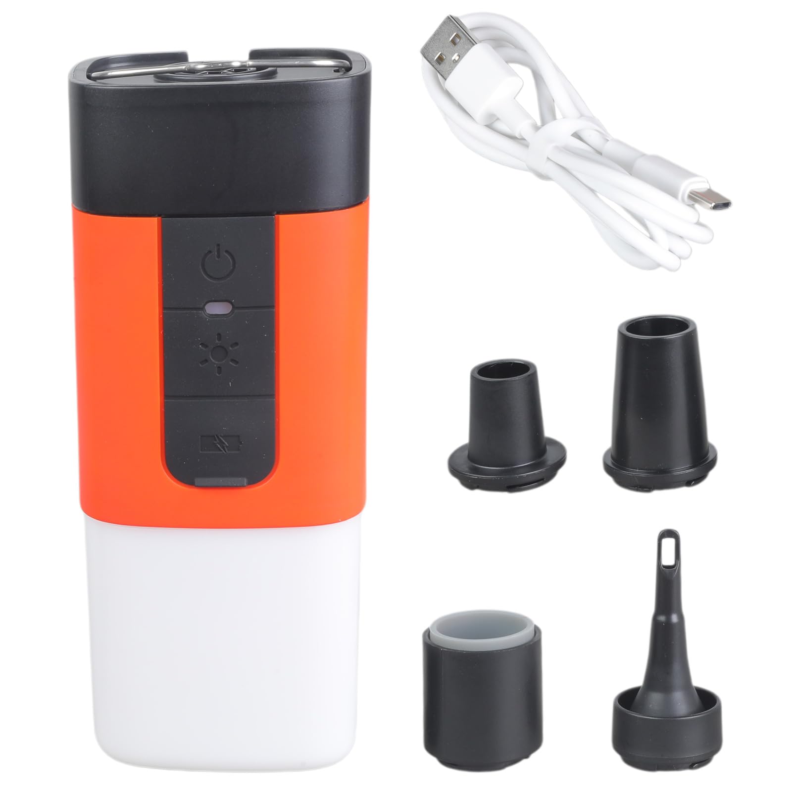 Pompe à air grande batterie avec adaptateur construction adaptée pour le camping, la piscine, les matelas gonflables, pompes rechargeables pour gonflables