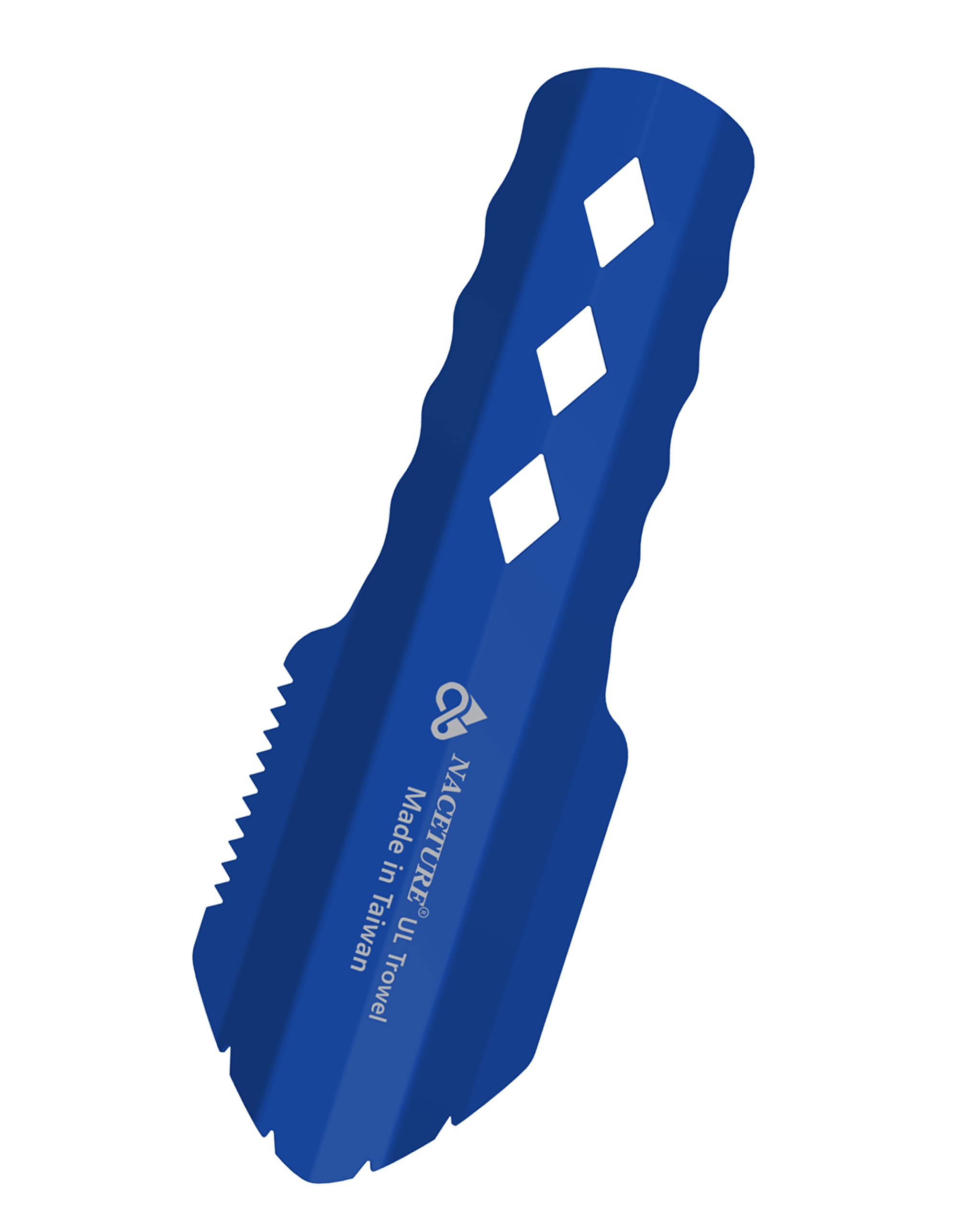 NACETURE Ultralight Backpacking Trowel Aluminum Shovel Small Potty Multitool with Longer Handle Design Essential for Hiking, Camping and Survival Bags (Blue 1 Pack)