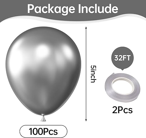 Vista 114 de KALOR Globos de arena blanca retro, 100 piezas de 5 pulgadas mini globos de látex mate para arco de guirnalda de globos, decoración de cumpleaños