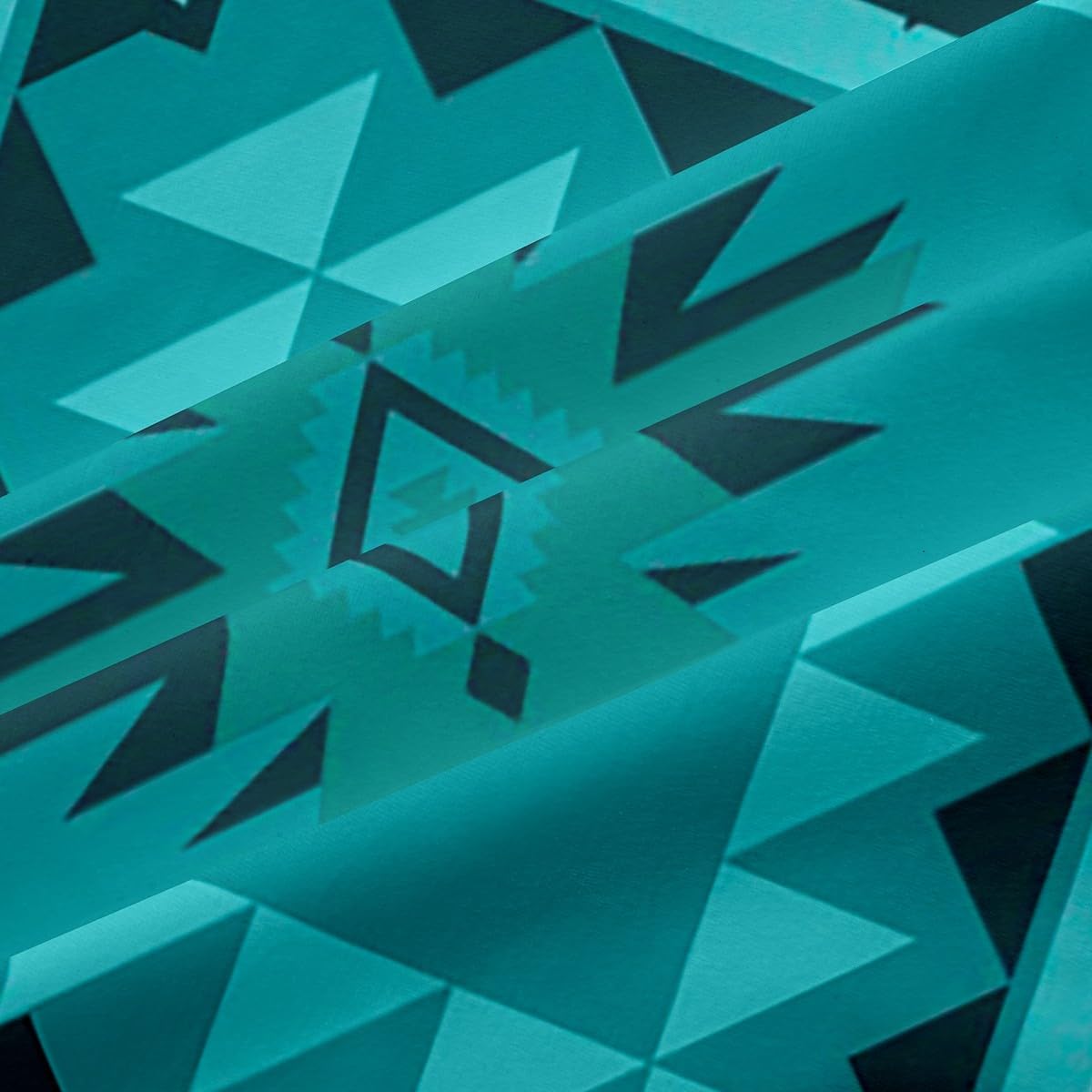 Erosebridal Western Boho Aztec Blackout Curtains for Bedroom Living Room Turquoise Rustic Farmhouse Window Curtains 2 Panels 42" Wx84 L Southwestern Drapes,Bohemian Geometric Window Treatments